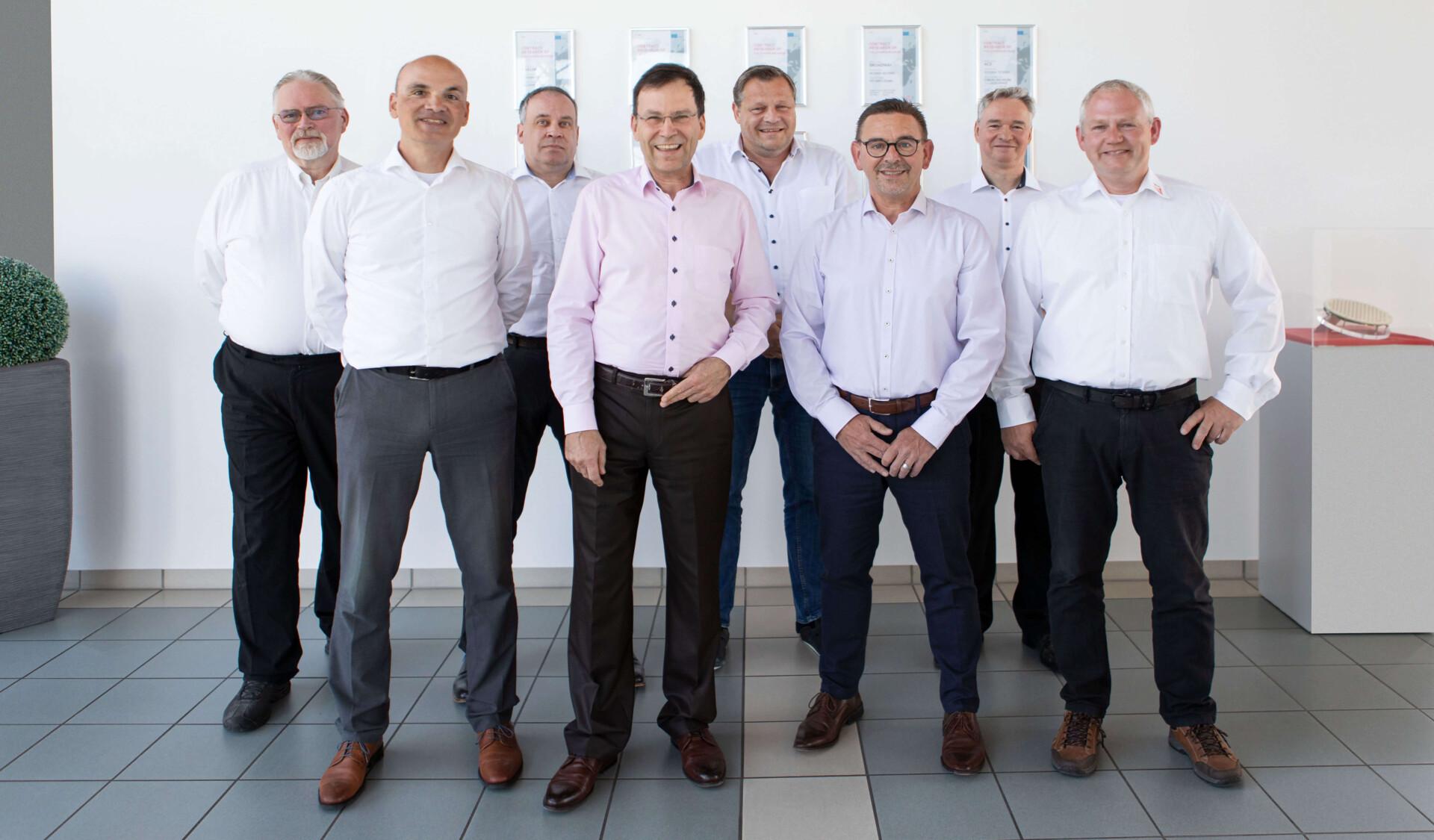 Von links nach rechts: Johannes Borkes, Rüdiger Follmann, Frank Henkel, Peter Waldow, Heinz Syrzisko, Arnd Neborg, Matthias Geissler, Jens Lerner.