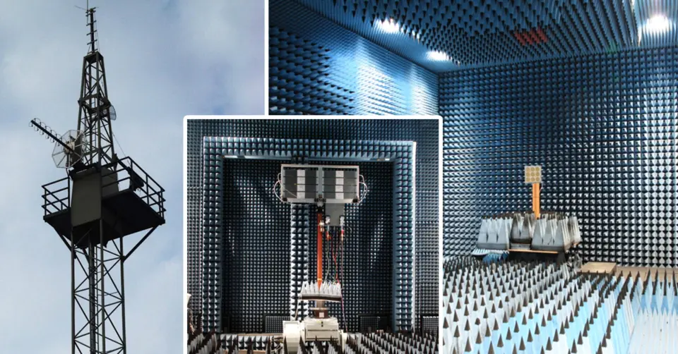 Von Links nach Rechts: Freifeld, Near Field Scanner 2,5x5,2m, Vollabsorberraum 12x5,5x8m