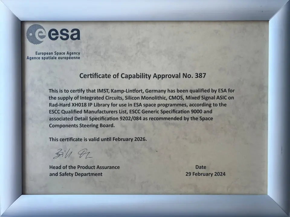  Certificate of Capability Approval No. 387 - IMST GmbH